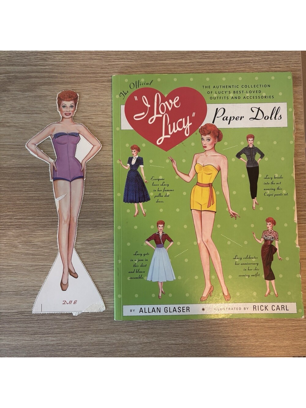 The Official “I Love Lucy” Paper Doll Book, Used, Incomplete Read Description